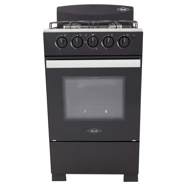 Estufa de Piso HACEB 4 Puestos Gas Natural Romero 50-T Negro